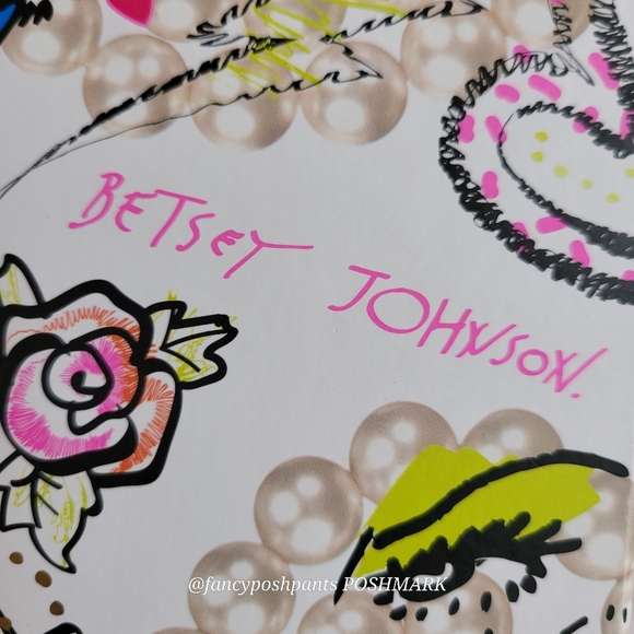 new! NWT in box! BETSEY JOHNSON key fob star magic sparkle purse charm logo tags - Picture 17 of 17